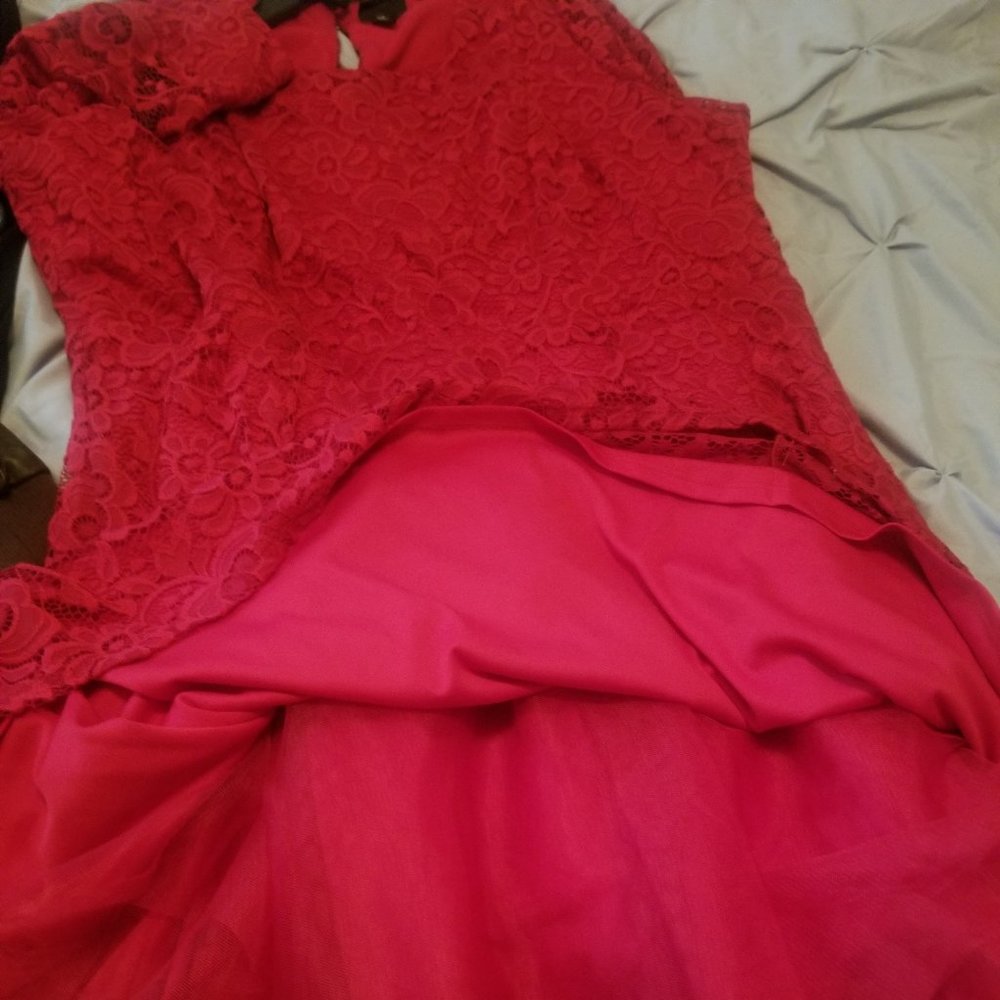 Red cocktail dress
